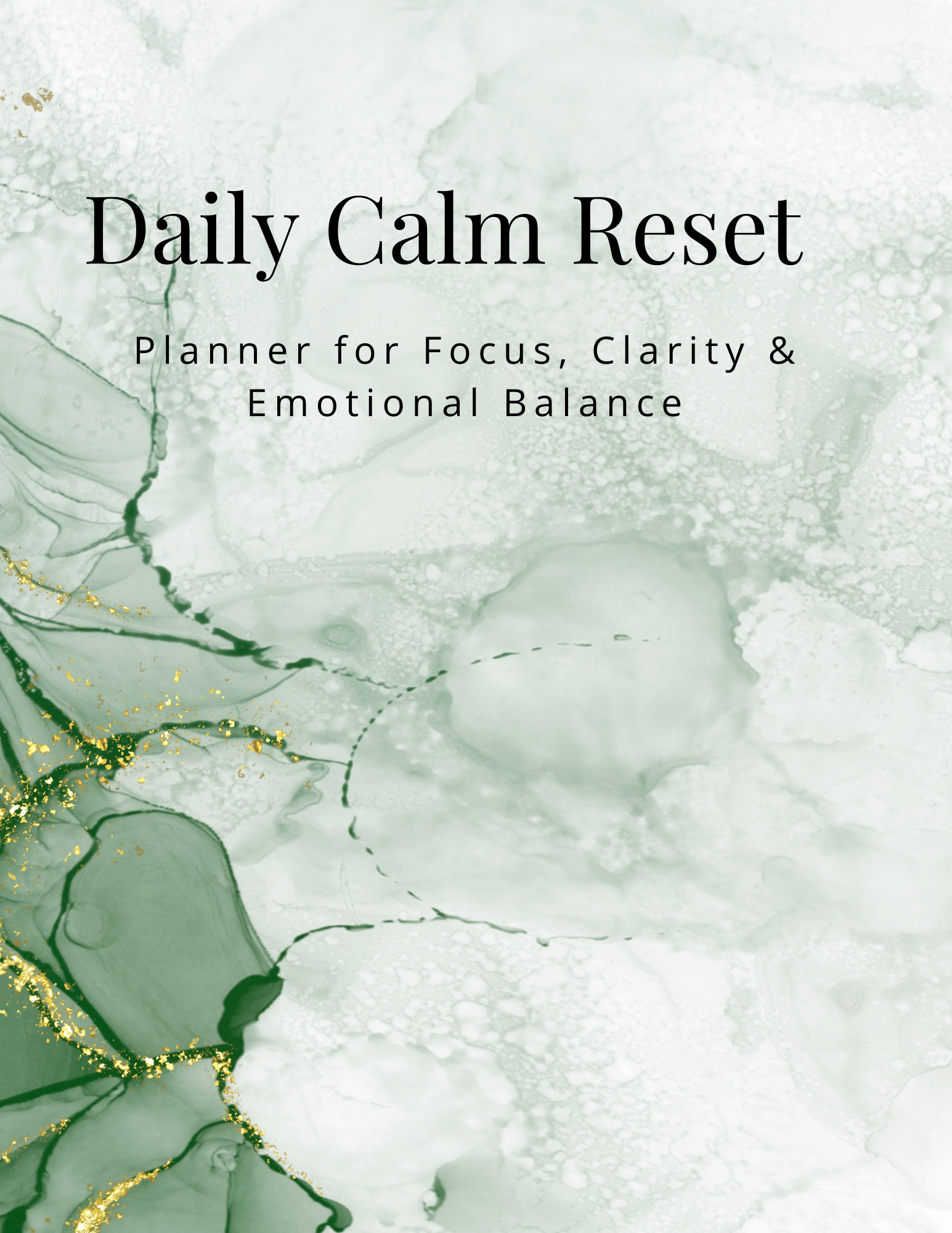 Daily Calm Reset Planner (Undated Printable)| Stress Relief, Self-Care & Mental Wellness Planner